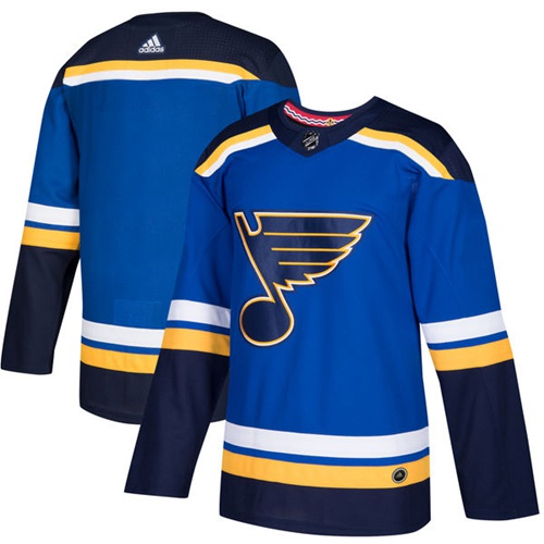 Adidas Blues Blank Blue Home Authentic Stitched Youth NHL Jersey - Click Image to Close
